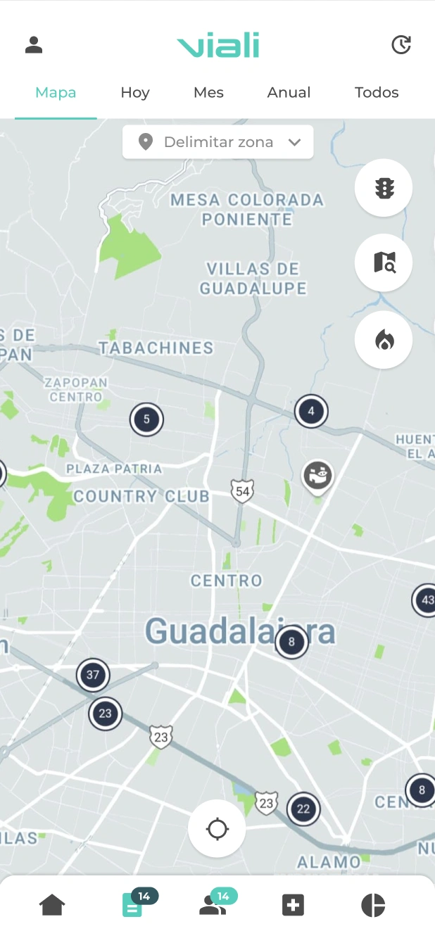 Viali - App de Supervisión - Mandos
